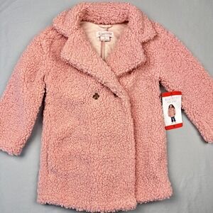 Biscotti Collezioni Kids Coat Girls 6‎ Pink Sherpa Teddy Fleece Jacket New Gift